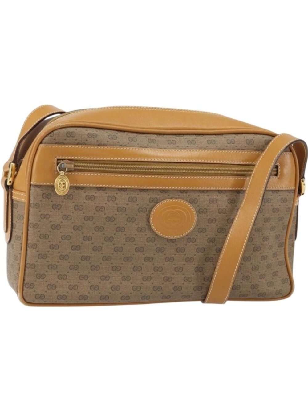 GUCCI GG Supreme Shoulder Bag PVC Beige Gold 001 56 0942
